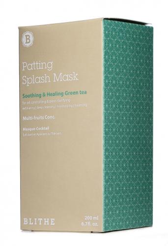 Блайт Сплэш-маска для восстановления «Смягчающий и заживляющий Зеленый Чай», 200мл (Blithe, ), фото-3