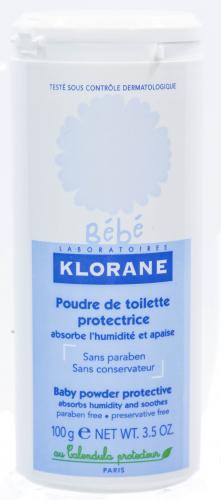 Клоран  Защитная туалетная присыпка КЛББ 100 гр (Klorane, Klorane Bebe), фото-3