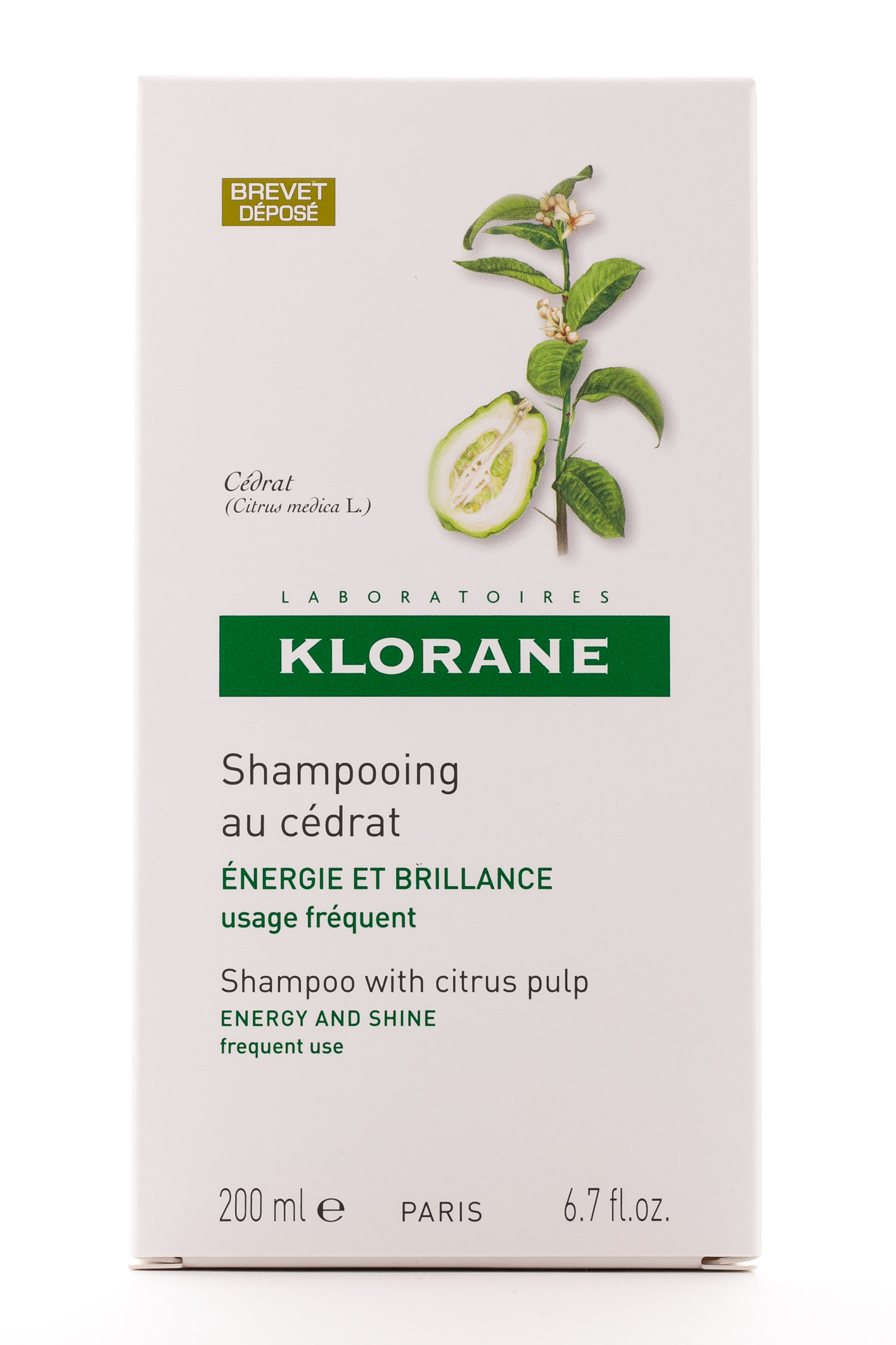 Klorane Шампунь с мякотью Цитрона тонизирующий 200 мл (Klorane, Dull Hair) от Socolor