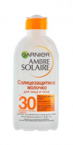 Гарньер Водостойкое солнцезащитное молочко для лица и тела SPF30, 200 мл (Garnier, Ambre Solaire), фото-2