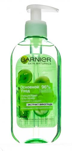 Гарньер Гель-пенка для умывания Очищающий, 200 мл (Garnier, Skin Naturals, Основной уход), фото-2