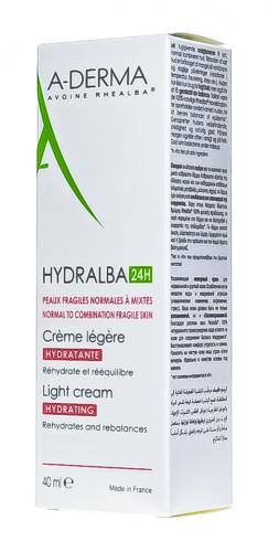 Адерма HYDRALBA  24h Насыщенный увлажняющий крем, 40 мл (A-Derma, Hydralba), фото-3