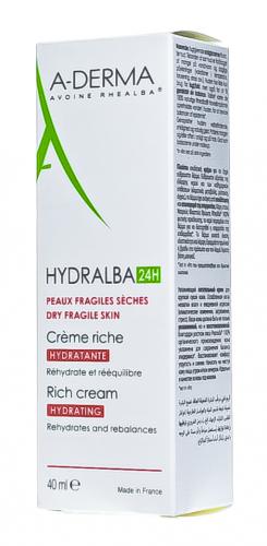 Адерма HYDRALBA  24h Насыщенный увлажняющий крем, 40 мл (A-Derma, Hydralba), фото-9