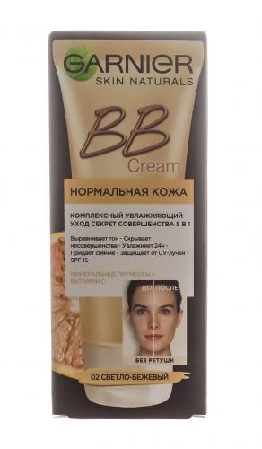 Гарньер BB-крем Секрет Совершенства Светло-бежевый 50мл (Garnier, Skin Naturals, BB Cream), фото-2