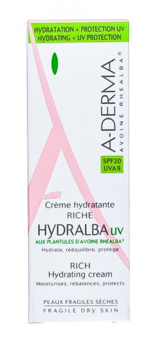 Адерма HYDRALBA UV Легкий увлажняющий крем 40 мл (A-Derma, Hydralba), фото-2