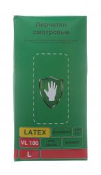 Перчатки Safe&Care латексные опудренные, размер L, 100 шт