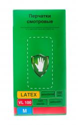 Перчатки Safe&Care латексные опудренные, размер M, 100 шт