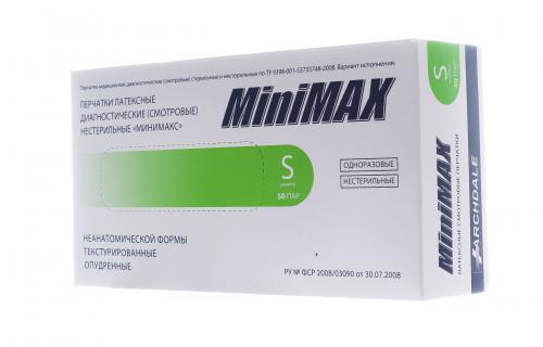 Перчатки латекс опудренный S MiniMax, 100 штук (Чистовье, ), фото-2