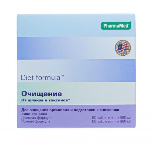 Диет Формула &quot;Очищение от шлаков и токсинов&quot; дневная + ночная формула, 2 х 60 таблеток (Diet Formula, )