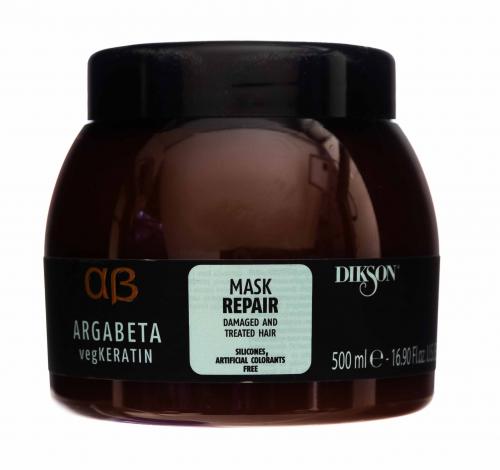 Диксон Маска для ослабленных и химически обработанных волос с протеинами риса и сои vegKeratin, 500 мл (Dikson, Argabeta, Repair), фото-2