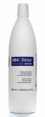 Диксон Шампунь восстанавливающий для окрашенных волос с гидролизированным кератином Shampoo Riparatore S84, 1000 мл (Dikson, SM), фото-2