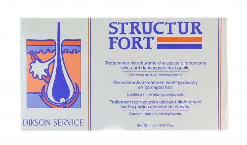 Диксон Ампульное средство для восстановления безжизненных, ослабленных волос Structur Fort, 10 х 12 мл (Dikson, Лечебные средства), фото-7