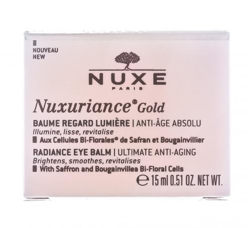 Нюкс Антивозрастной разглаживающий бальзам для кожи контура глаз Baume Regard Luimiere, 15 мл (Nuxe, Nuxuriance Gold), фото-2