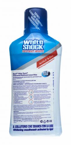 Бланкс Ополаскиватель для полости рта White Shock Instant White Mouthwash Мгновенное отбеливание, 500 мл (Blanx, Специальный уход Blanx), фото-4