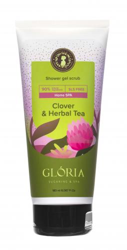 Глория Гель-скраб для душа Клевер и травяной чай, 180 мл (Gloria, Gloria Home), фото-2