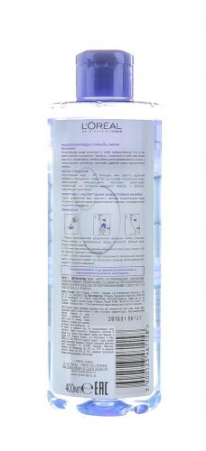 Лореаль Мицеллярная вода Бифазная с маслами для всех типов кожи 400мл (L'Oreal Paris, Мицеллярная вода), фото-3