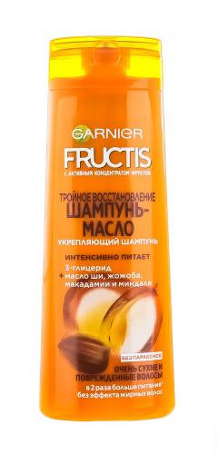 Гарньер Шампунь-масло Тройное восстановление 400 мл (Garnier, Fructis), фото-2