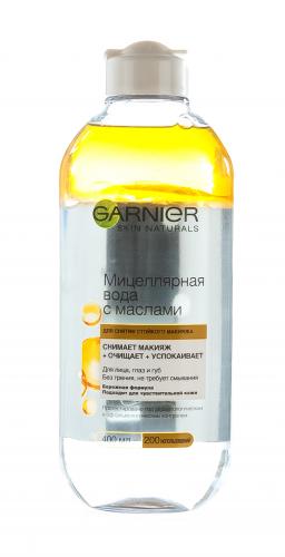 Гарньер Мицеллярная вода с маслами 400мл (Garnier, Skin Naturals, Мицеллярная коллекция), фото-2