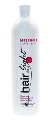 Хэир Компани Профешнл Hair Natural Light Maschera Capelli Trattati Маска для восстановления структуры волос, 1000 мл (Hair Company Professional, Hair Natural Light), фото-2