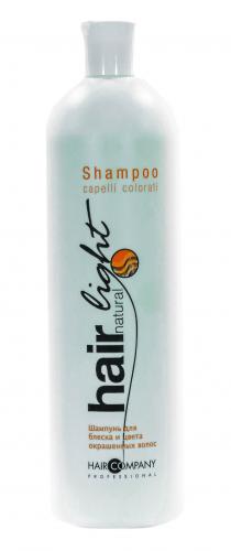 Hair Natural Light Shampoo Capelli Colorati Шампунь для блеска и цвета окрашенных волос ,1000 мл (Hair Natural Light), фото-2