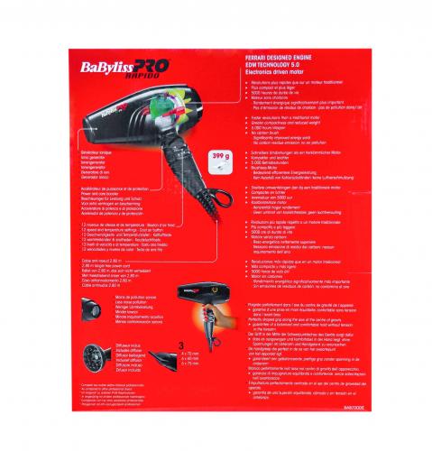 Бэбилисс Профессиональный фен Rapido BAB7000IE, 2200W (Babyliss, Фены), фото-3