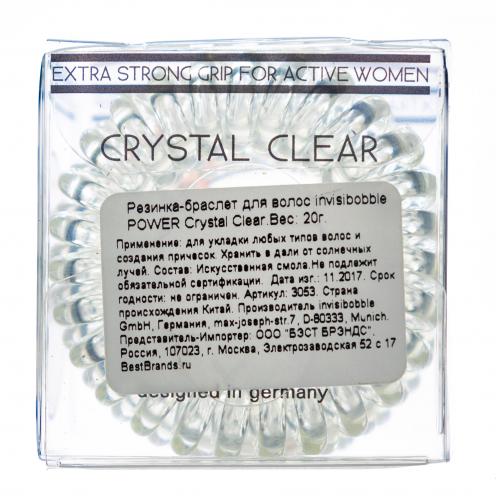 Инвизибабл Резинка-браслет для волос Crystal Clear прозрачный (Invisibobble, Power), фото-4