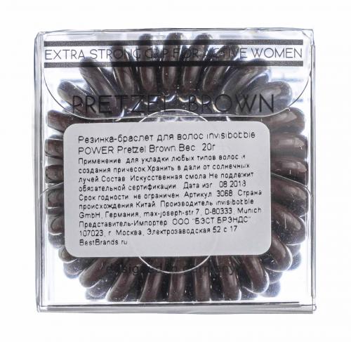 Инвизибабл Резинка-браслет для волос Pretzel Brown коричневый (Invisibobble, Power), фото-3