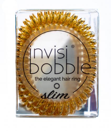 Инвизибабл Резинка-браслет для волос Bronze Me Pretty мерцающий бронзовый (Invisibobble, Slim), фото-2