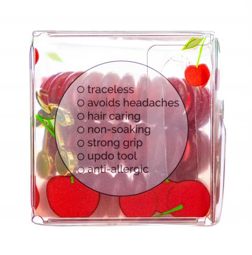 Инвизибабл Резинка-браслет для волос Cherry Cherie вишневый (Invisibobble, Tutti Frutti), фото-4
