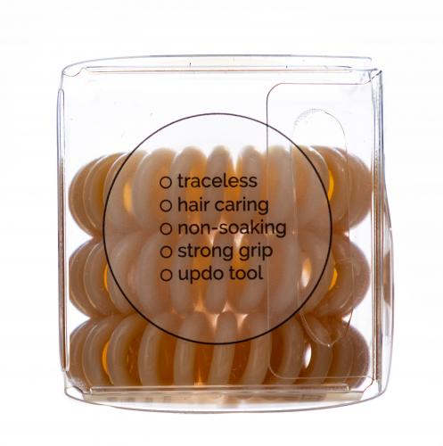 Инвизибабл Резинка для волос Nano Tea Party Spark сияющий бронзовый (Invisibobble, Nano), фото-3