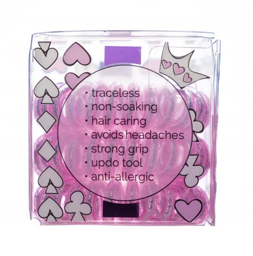 Инвизибабл Резинка-браслет для волос Princess of the Hearts искристый розовый (Invisibobble, Power), фото-3