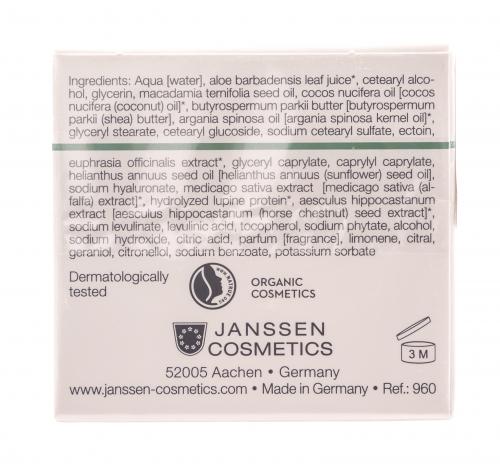 Янсен Косметикс Разглаживающий и укрепляющий крем для ухода за кожей вокруг глаз 15 мл (Janssen Cosmetics, Organics), фото-3