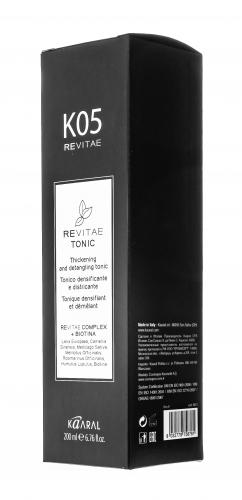 Каарал Уплотняющий и облегчающий расчесывание тоник для волос Revitae Tonic, 200 мл (Kaaral, K05), фото-3