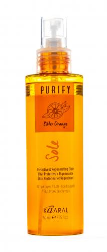 Каарал Двухфазный лосьон с УФ-фильтрами Protective &amp; Regenerating Elixir, 150мл (Kaaral, Purify, Sole), фото-2