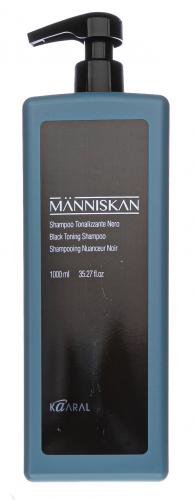 Каарал Черный тонирующий шампунь Black Toning Shampoo, 1000 мл (Kaaral, Manniskan), фото-2
