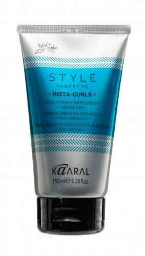 Каарал Крем для вьющихся волос для формирования завитков Insta Cur Curly/Wavy Hair, 150 мл (Kaaral, Style Perfetto), фото-2