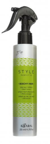 Каарал Спрей с морской солью Beachy Hair Sea Salt Spray, 200 мл (Kaaral, Style Perfetto), фото-2