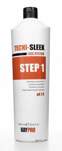 Шампунь подготовительный Preparing Shampoo, Шаг 1, 1000 мл (Tecni-Sleek), фото-2