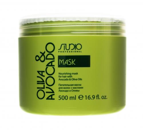 Капус Профессионал Маска увлажняющая для волос с маслами авокадо и оливы, 500 мл (Kapous Professional, Kapous Studio, Oliva & Avocado), фото-2