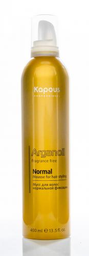 Капус Профессионал Мусс для укладки волос нормальной фиксации с маслом арганы, 400 мл (Kapous Professional, Fragrance free, Arganoil), фото-2