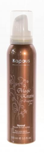 Капус Профессионал Мусс для укладки волос нормальной фиксации с кератином 150 мл (Kapous Professional, Magic Keratin), фото-2