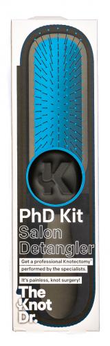 Набор расческа + щетка-очиститель PhD цвет Sharkskin (синий) (PhD Kit), фото-2