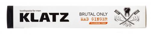 Клатц Зубная паста для мужчин Бешеный имбирь без фтора, 75 мл (Klatz, Brutal Only), фото-5