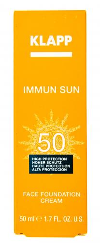 Клапп Солнцезащитный крем для лица с тональным эффектом Sun Face Foundation Cream, 50 мл (Klapp, Immun), фото-2