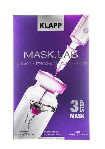 Клапп 3-х компонентный набор Hyaluron 7 Intensive Moisturizing mask, 3 шт (Klapp, Mask.Lab), фото-2