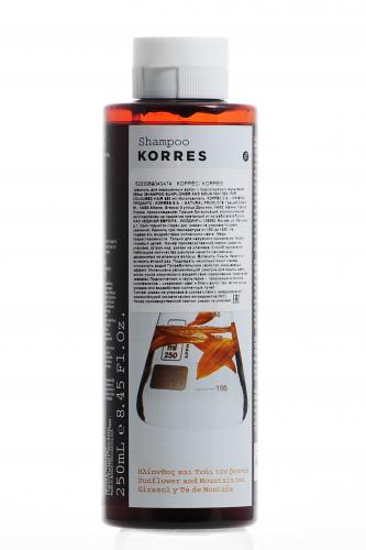 Коррес Шампунь для окрашенных волос с подсолнухом и гаультерией 250 мл (Korres, Korres Уход за волосами), фото-3