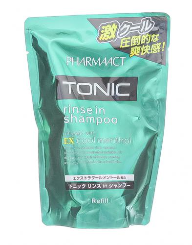 Кумано Косметикс Тонизирующий шампунь 2 в 1 для мужчин Pharmaact Tonic Rinse in Shampoo сменный блок, 350 мл (Kumano Cosmetics, Шампуни для волос), фото-2