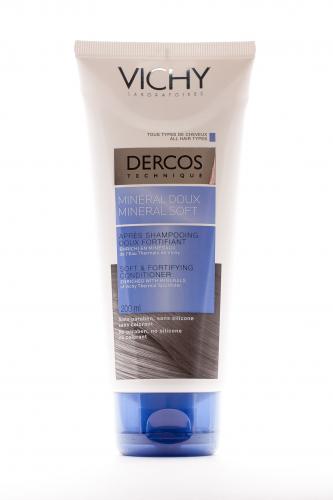 Виши Деркос Бальзам мягкий укрепляющий «Нежные минералы» для всех типов волос 200 мл (Vichy, Dercos), фото-3