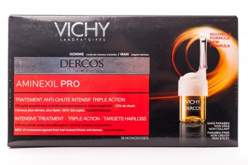 Виши Интенсивное средство против выпадения волос для мужчин Аминексил Pro 18 ампул по цене 15 амп. (Vichy, Dercos Aminexil), фото-5