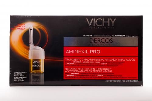 Виши Интенсивное средство против выпадения волос для мужчин Аминексил Pro 30 ампул по цене 20 амп (Vichy, Dercos Aminexil), фото-4